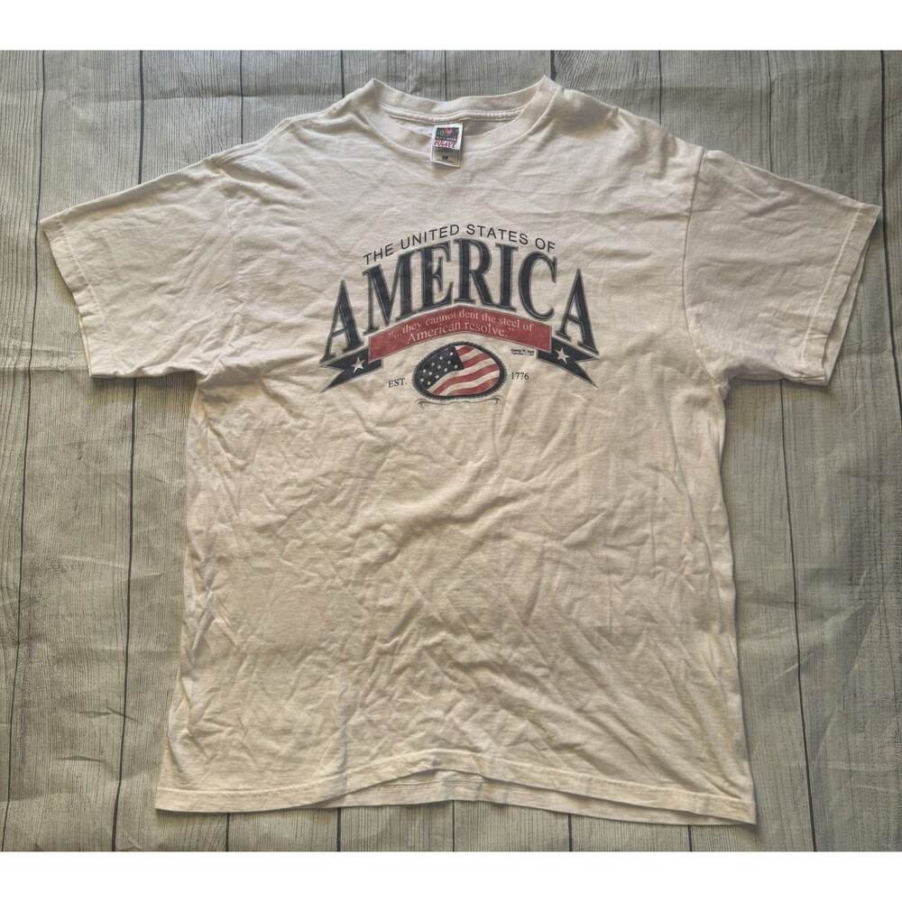 Vintage Y2K United States Of America George Bush Quote 9/11 Size XL Freedom